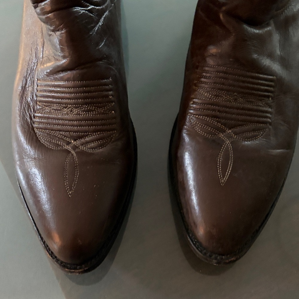 Dan Post Men’s Milwaukee Leather Cowboy Boots - Antique Tan Size 10.5 - Picture 2 of 6